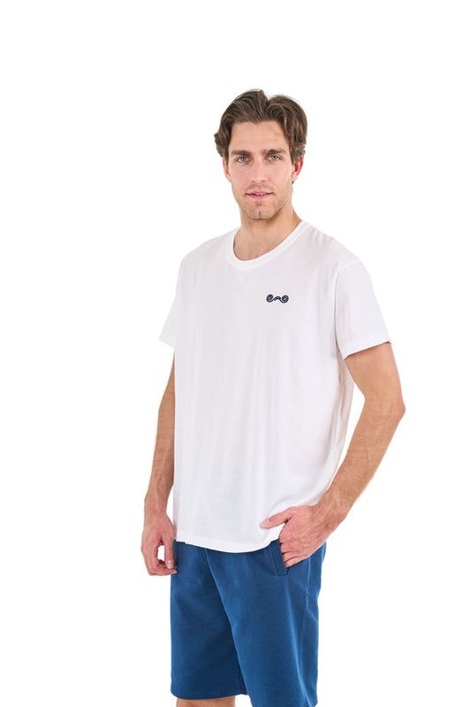 T-shirt με κέντημα σπείρα - 5791618