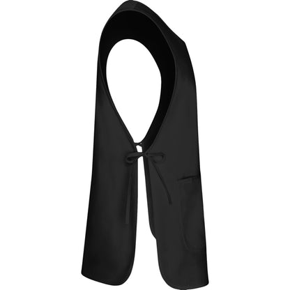 Unisex ποδιά με δύο μπροστινές τσέπες και ρυθμιζόμενα κορδόνια στο πλάι.