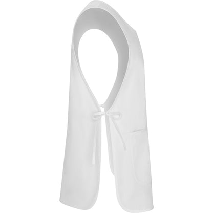 Unisex ποδιά με δύο μπροστινές τσέπες και ρυθμιζόμενα κορδόνια στο πλάι.