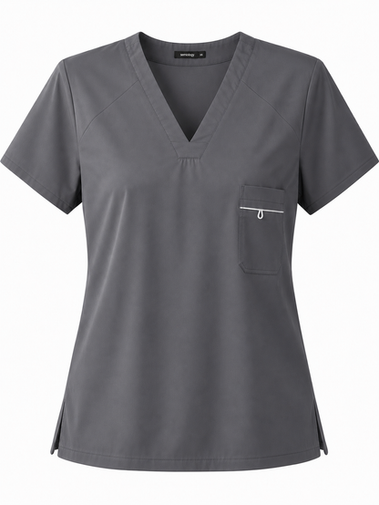 Unisex μπλούζα V απλή - 5478332