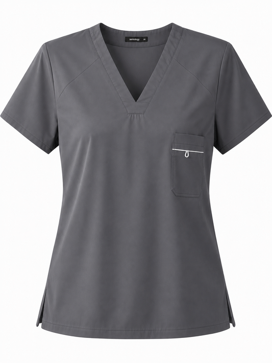 Unisex μπλούζα V απλή - 5478332