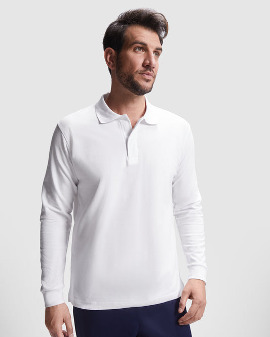 Ανδρικό μακρυμάνικο polo με velcro - 8404